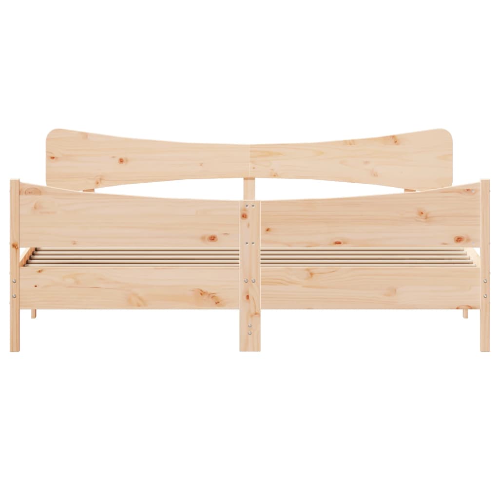 Bed Frame without Mattress 180x200 cm Super King Solid Wood Pine