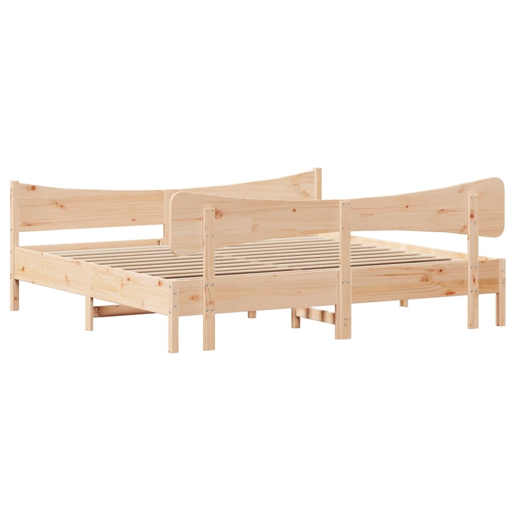 Bed Frame without Mattress 180x200 cm Super King Solid Wood Pine