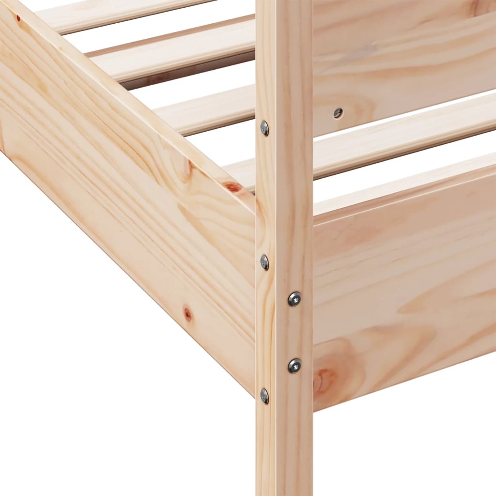 Bed Frame without Mattress 90x200 cm Solid Wood Pine