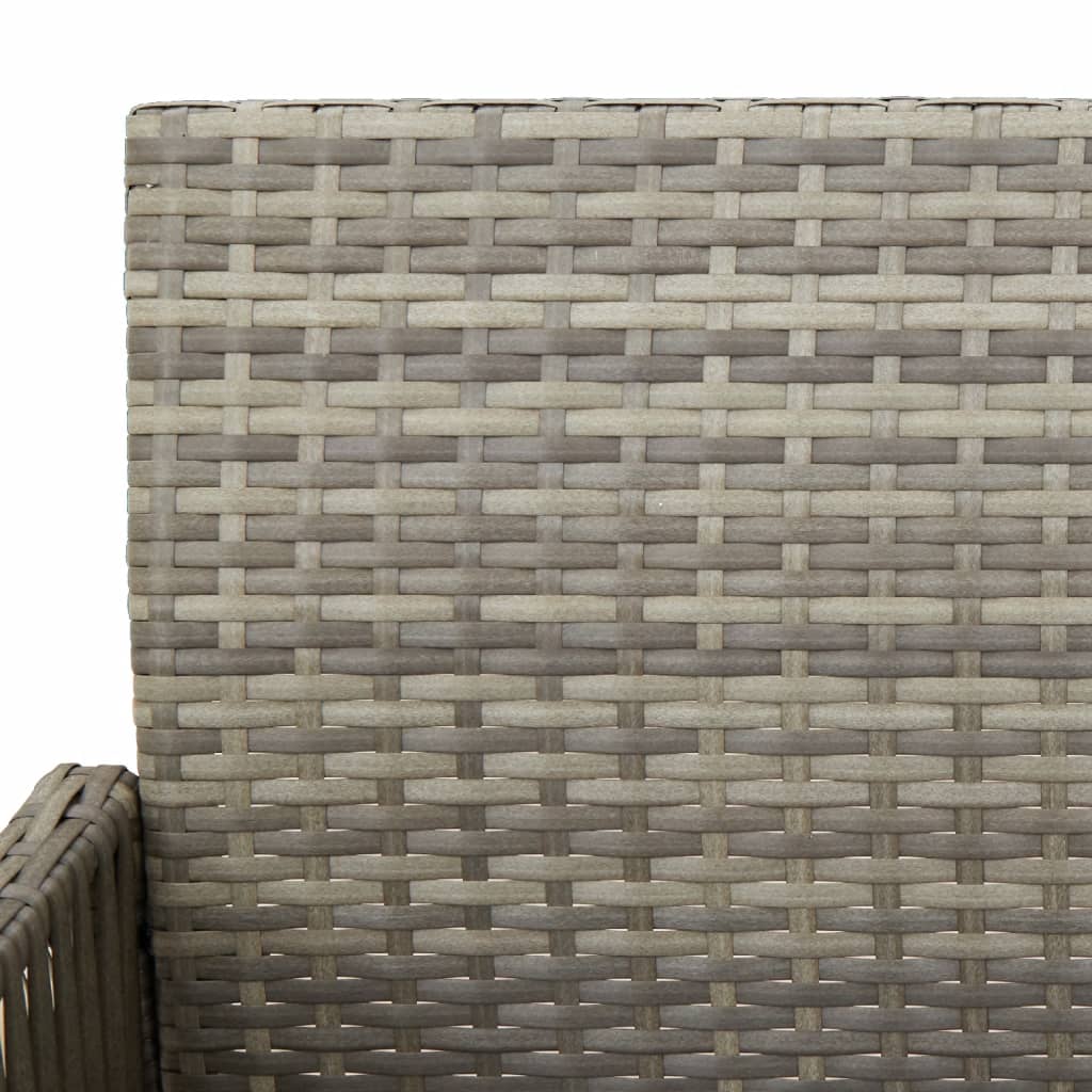 Outdoor Patio Poly Rattan 2pc High Garden Bar Stools With Armrest Set Chairs Seats