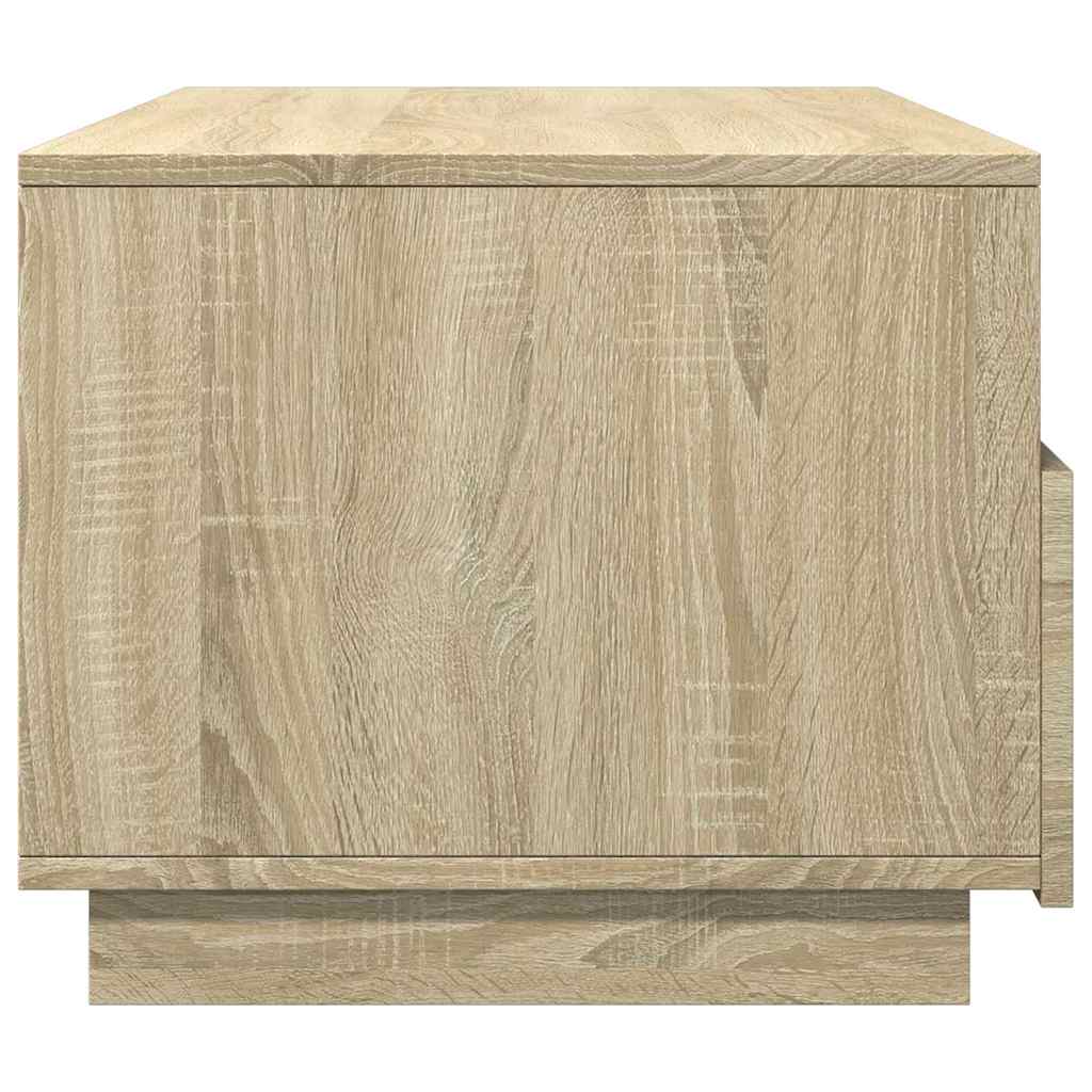 Coffee Table with LED Lights Sonoma Oak 90x49x40 cm