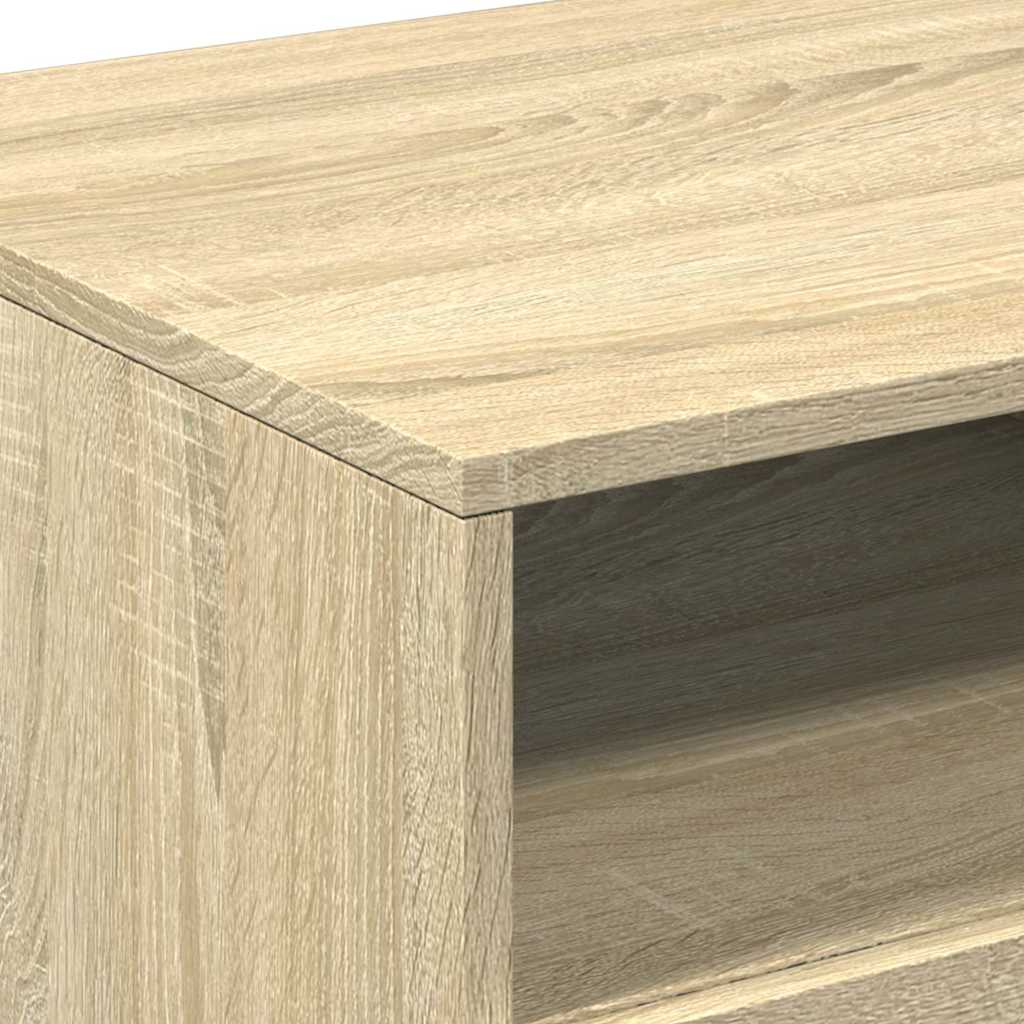 Coffee Table with LED Lights Sonoma Oak 90x49x40 cm