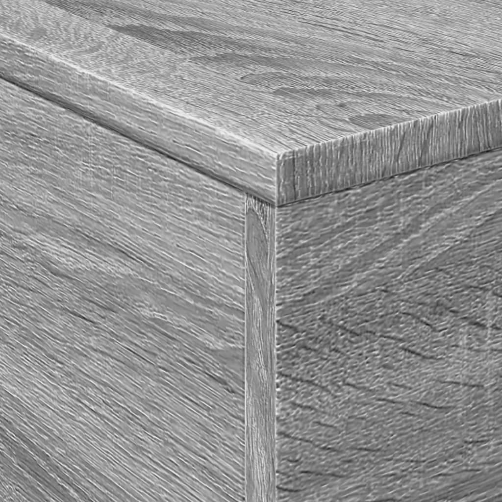 Coffee Table with LED Lights Grey Sonoma 50x50x40 cm