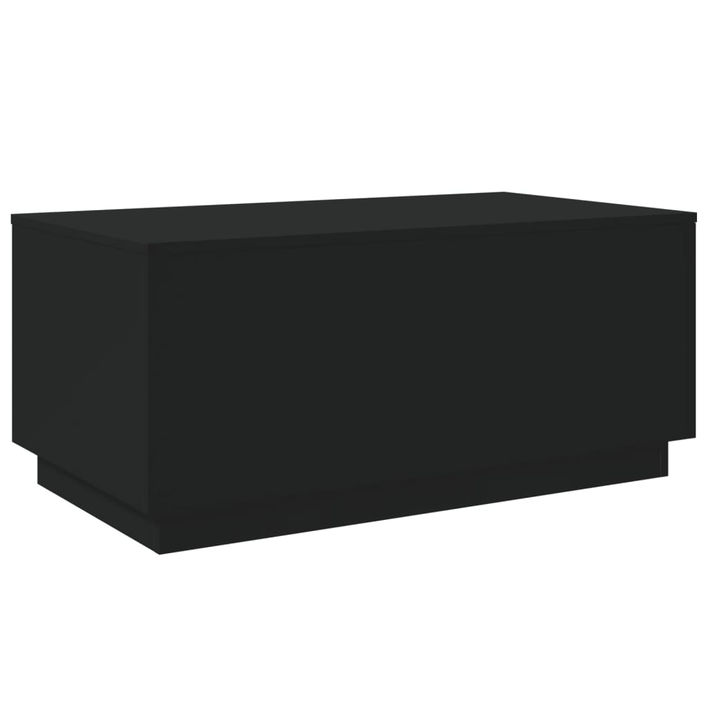 Modern Wooden Living Room Rectangular Coffee Table With LED Lights Wood Tables