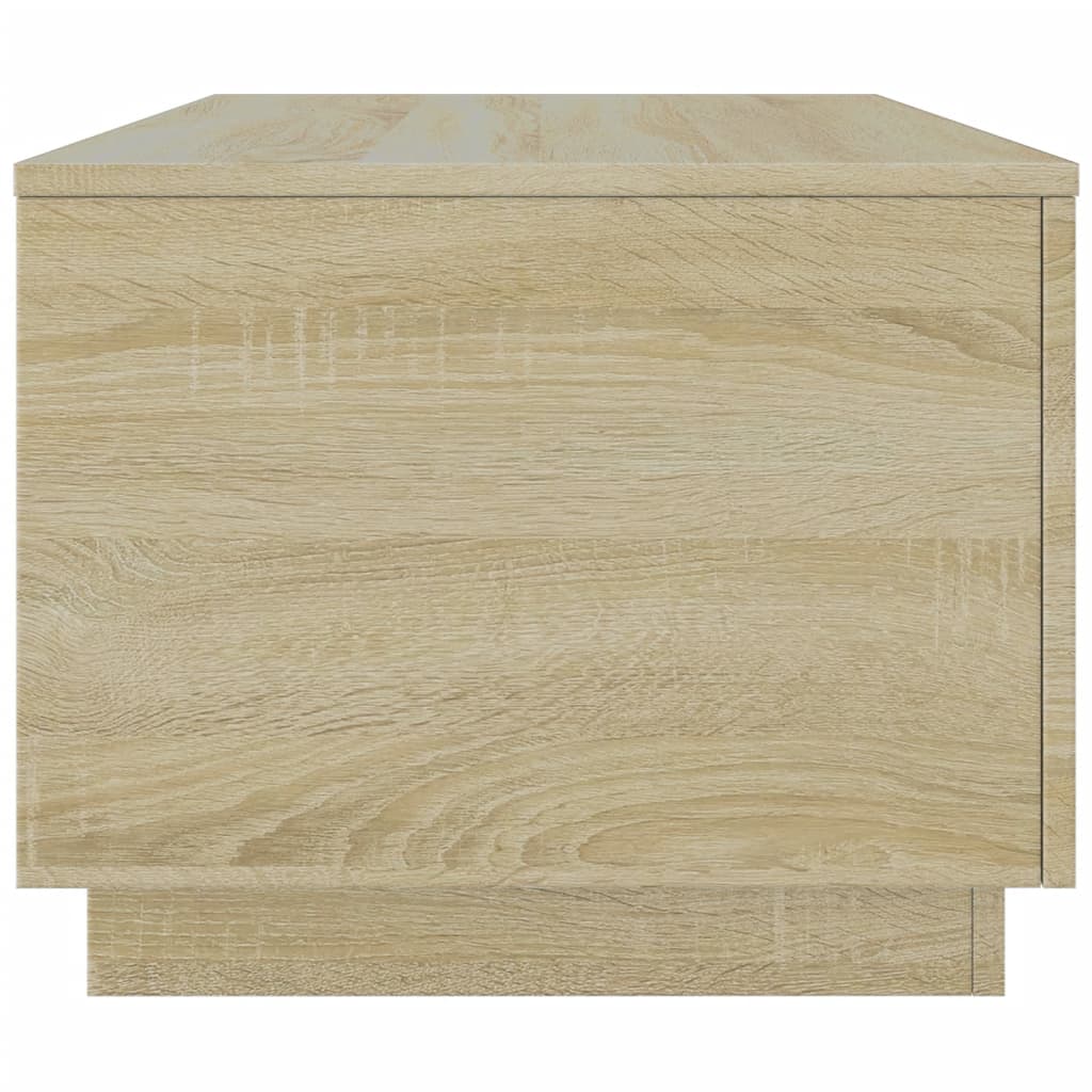 Modern Wooden Living Room Rectangular Coffee Table With LED Lights Wood Tables