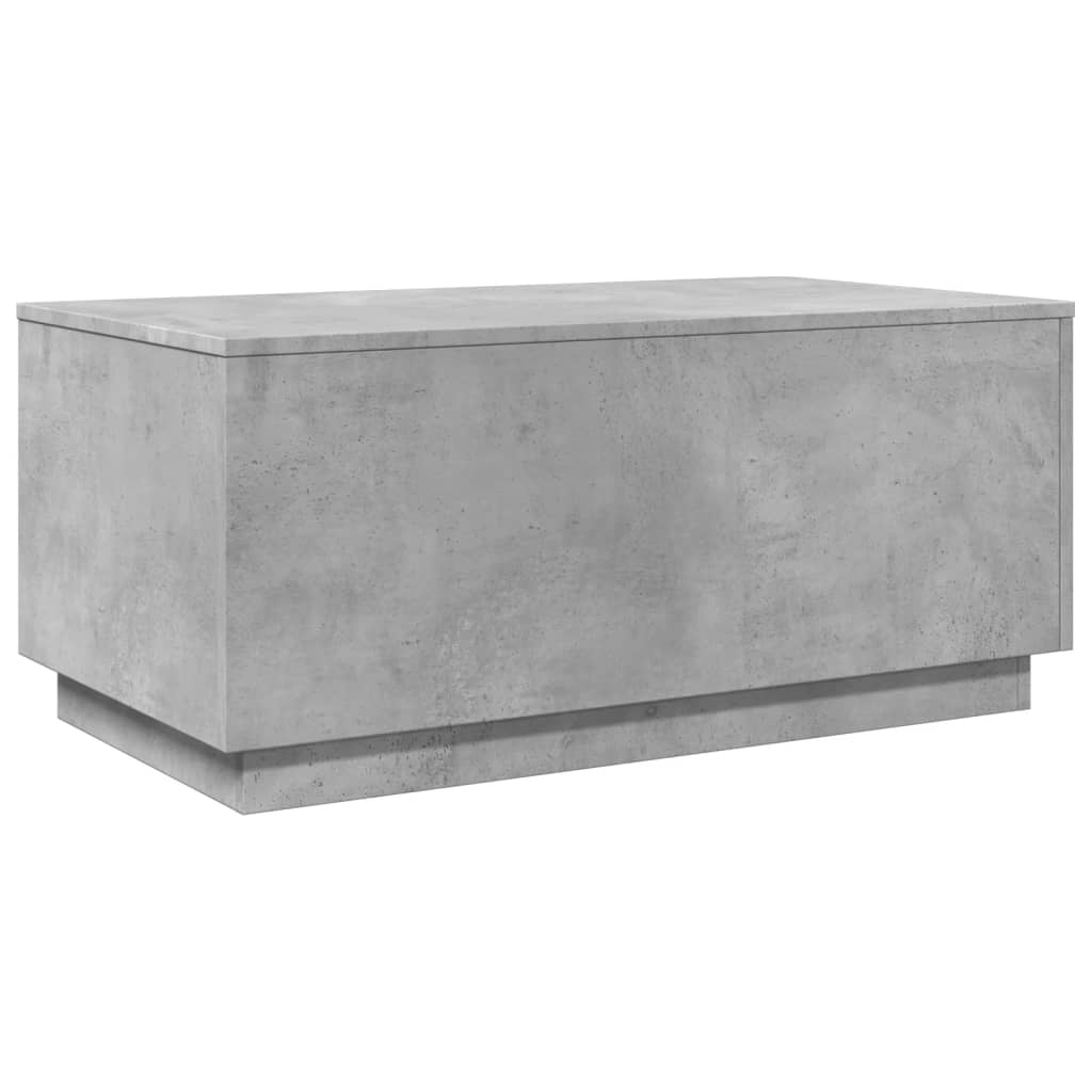 Modern Wooden Living Room Rectangular Coffee Table With LED Lights Wood Tables