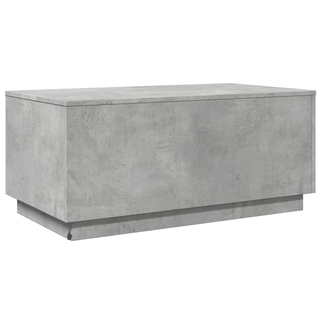 Modern Wooden Living Room Rectangular Coffee Table With LED Lights Wood Tables