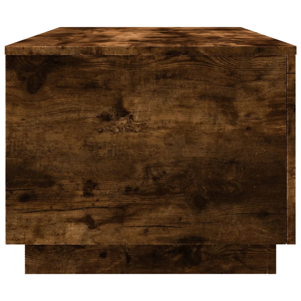 Modern Wooden Living Room Rectangular Coffee Table With LED Lights Wood Tables