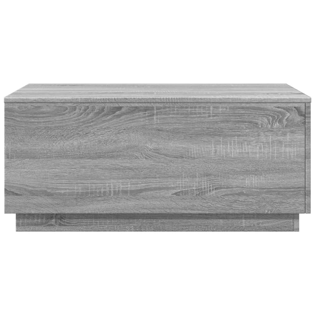 Modern Wooden Living Room Rectangular Coffee Table With LED Lights Wood Tables