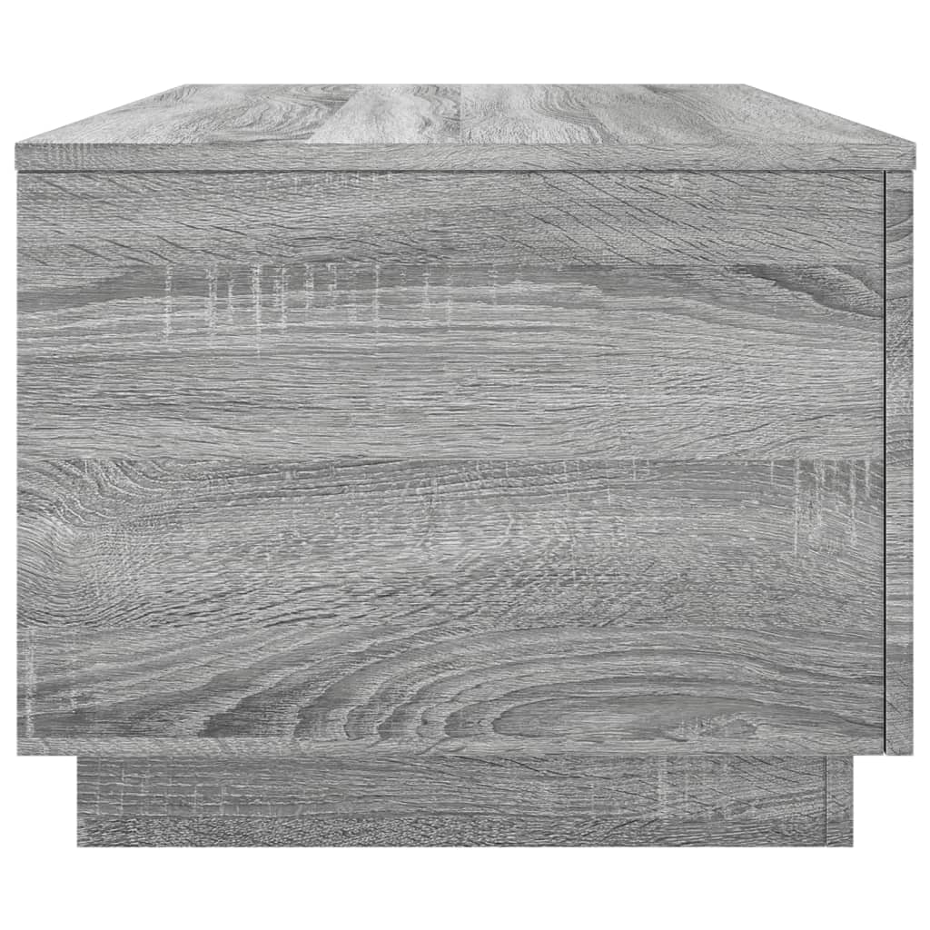 Modern Wooden Living Room Rectangular Coffee Table With LED Lights Wood Tables