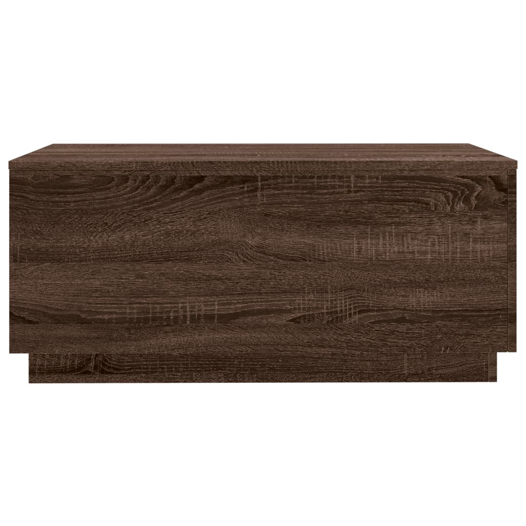 Modern Wooden Living Room Rectangular Coffee Table With LED Lights Wood Tables