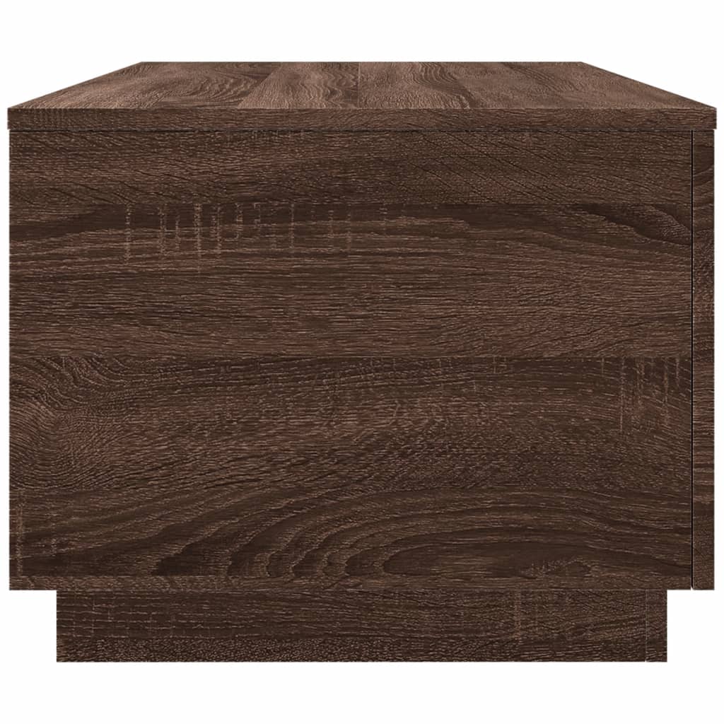 Modern Wooden Living Room Rectangular Coffee Table With LED Lights Wood Tables