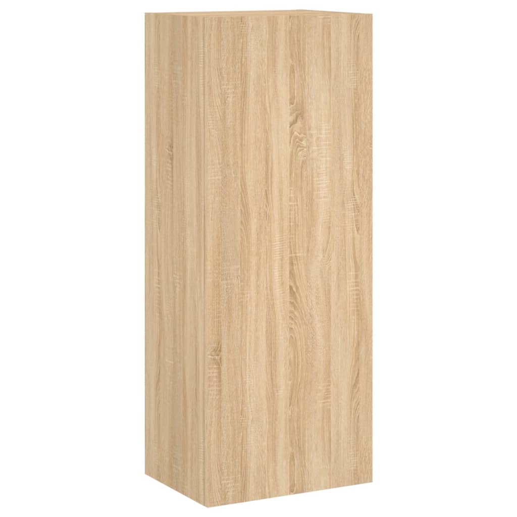 4 Piece TV Wall Units Sonoma Oak Engineered Wood