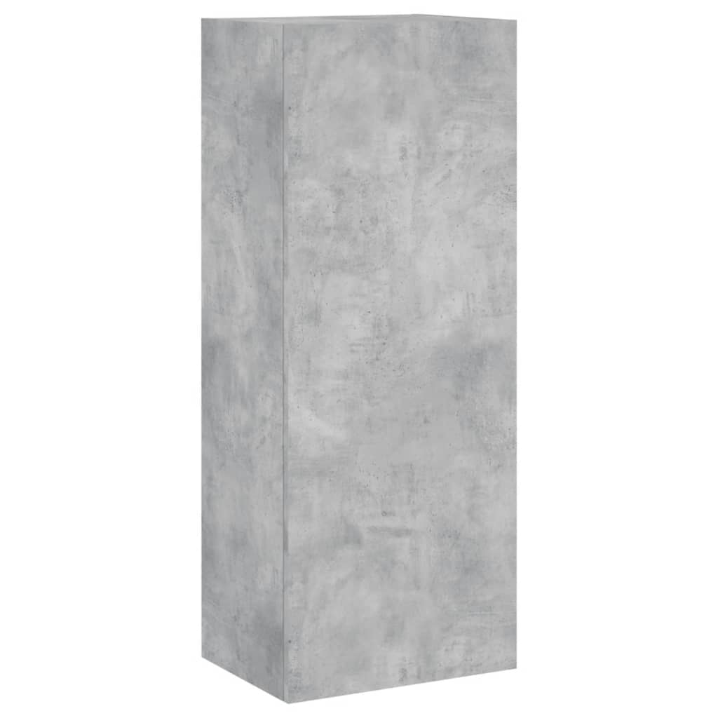 4 Piece TV Wall Units Concrete Grey Engineered Wood