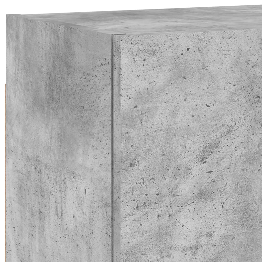4 Piece TV Wall Units Concrete Grey Engineered Wood