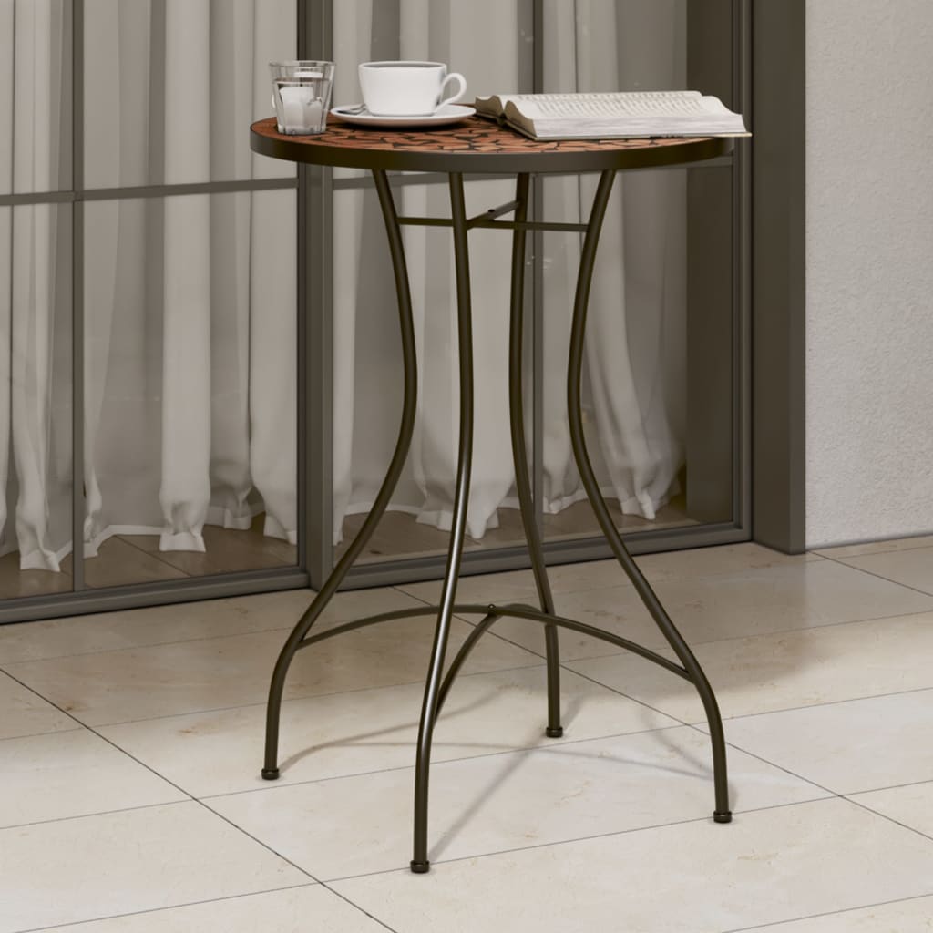 Mosaic Bistro Table Ø50x70 cm Ceramic with Decorative Pattern for Indoor and Outdoor Use