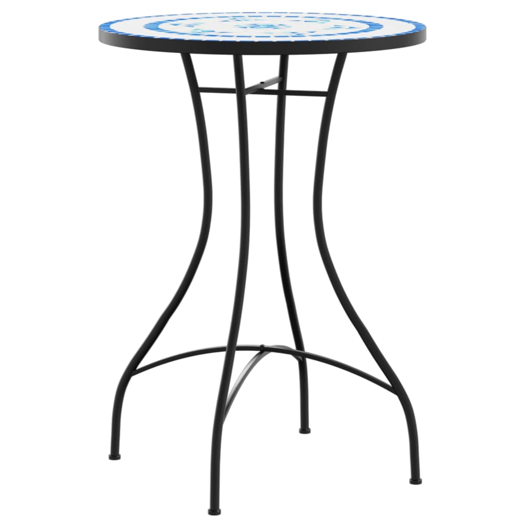 Mosaic Bistro Table Ø50x70 cm Ceramic with Decorative Pattern for Indoor and Outdoor Use
