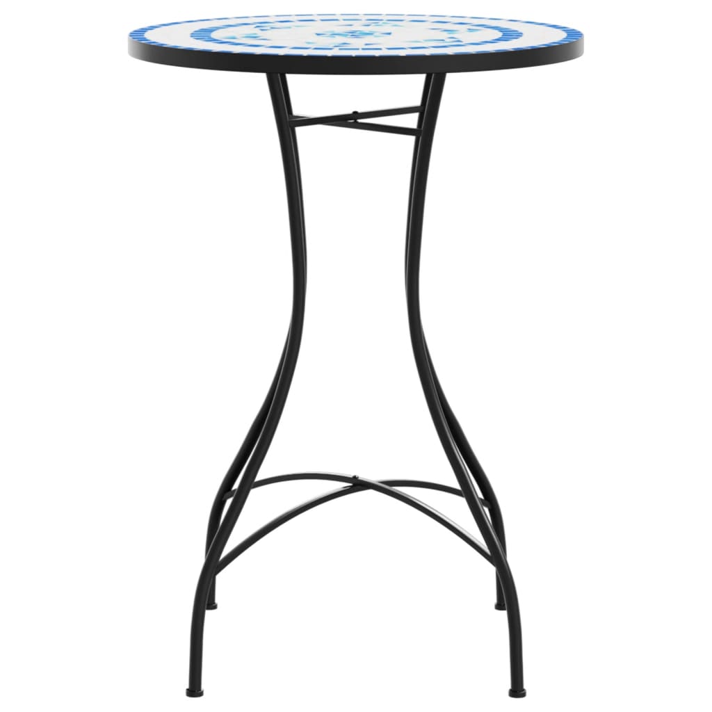 Mosaic Bistro Table Ø50x70 cm Ceramic with Decorative Pattern for Indoor and Outdoor Use