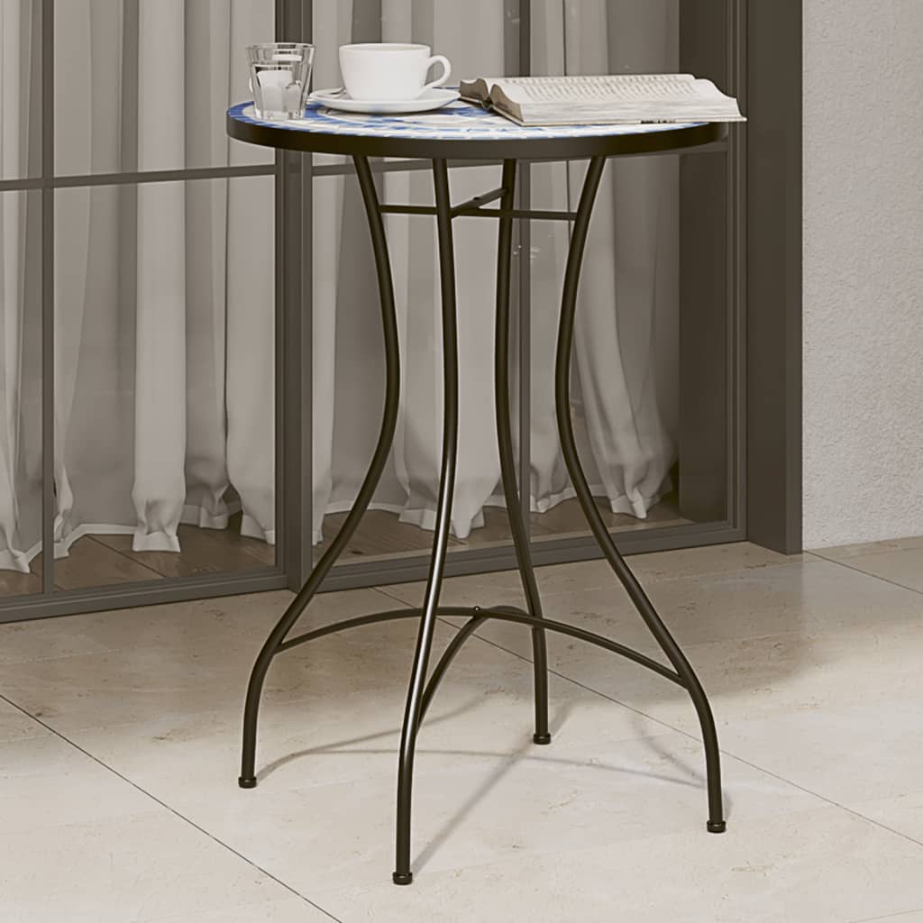 Mosaic Bistro Table Ø50x70 cm Ceramic with Decorative Pattern for Indoor and Outdoor Use