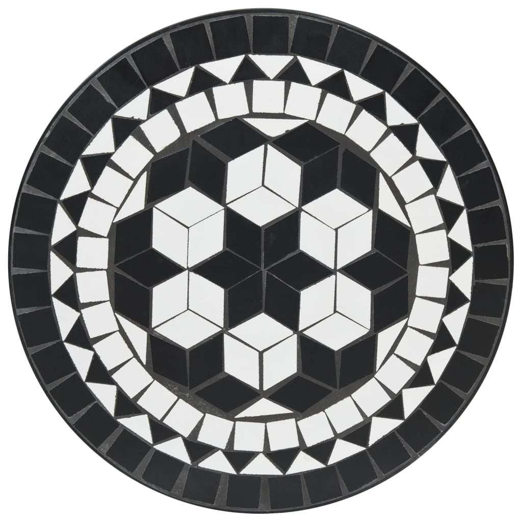 Mosaic Bistro Table Ø50x70 cm Ceramic with Decorative Pattern for Indoor and Outdoor Use