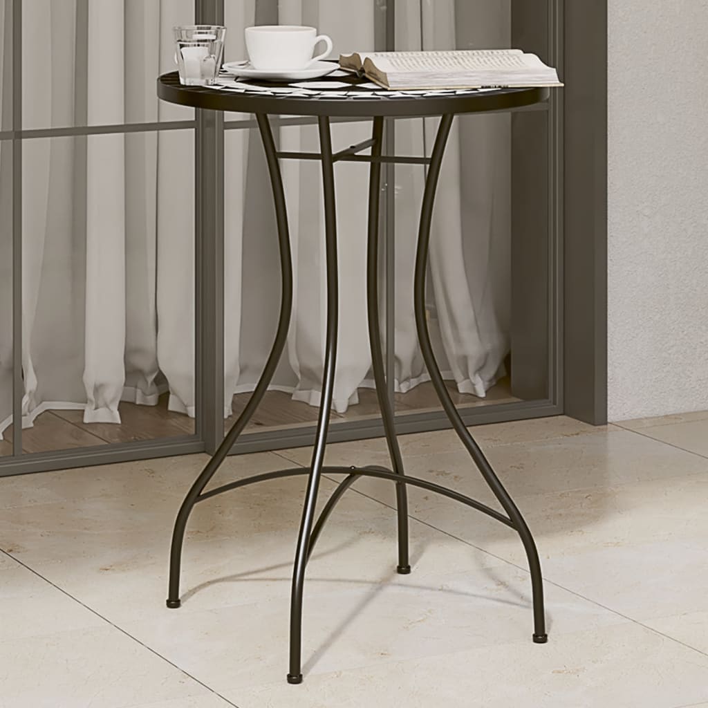 Mosaic Bistro Table Ø50x70 cm Ceramic with Decorative Pattern for Indoor and Outdoor Use