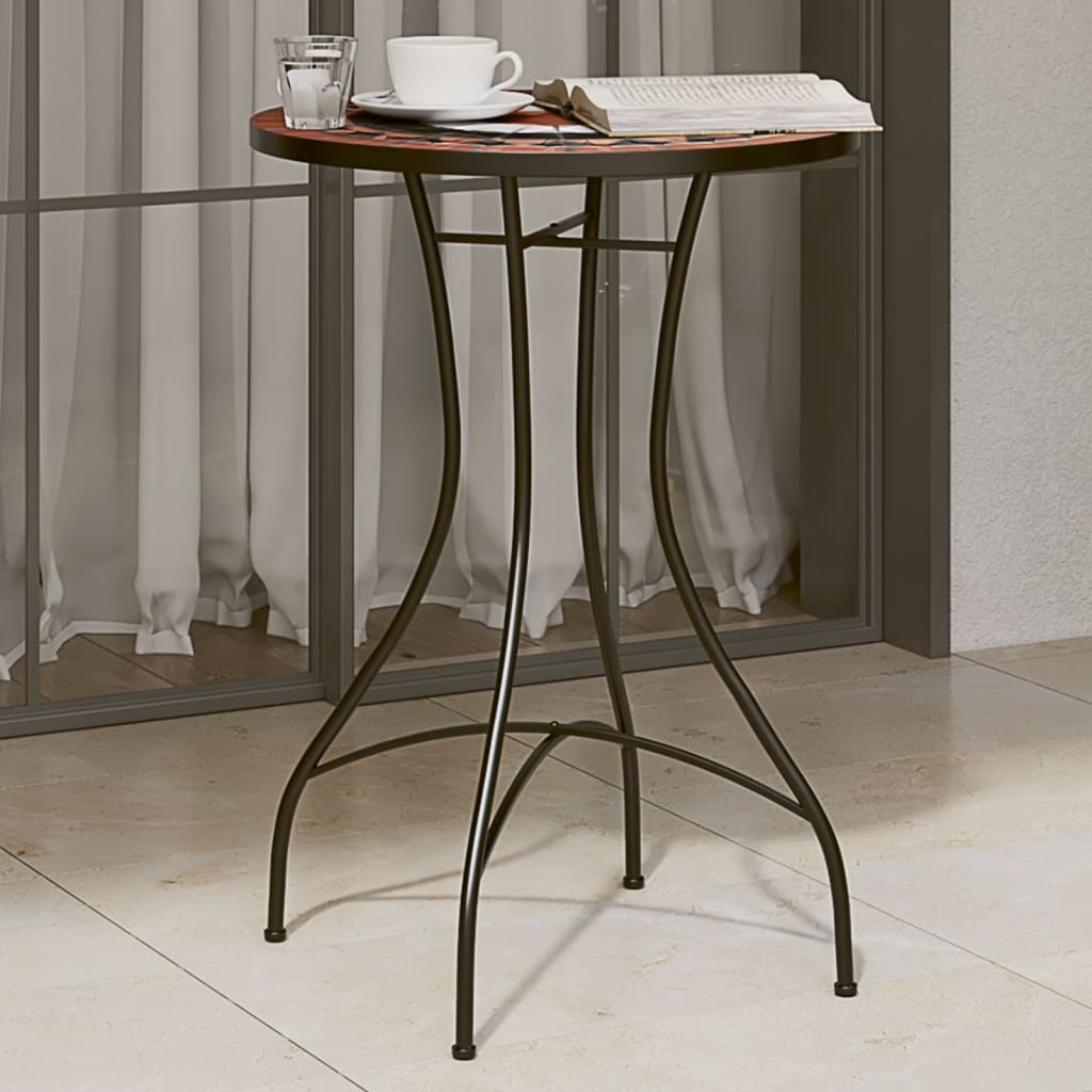 Mosaic Bistro Table Ø50x70 cm Ceramic with Decorative Pattern for Indoor and Outdoor Use