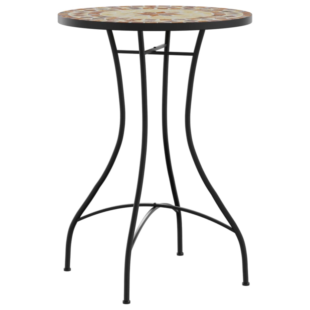 Mosaic Bistro Table Ø50x70 cm Ceramic with Decorative Pattern for Indoor and Outdoor Use
