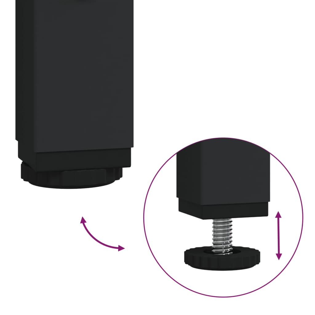 Coffee Table Brown Oak 100x50x35 cm Engineered Wood and Metal