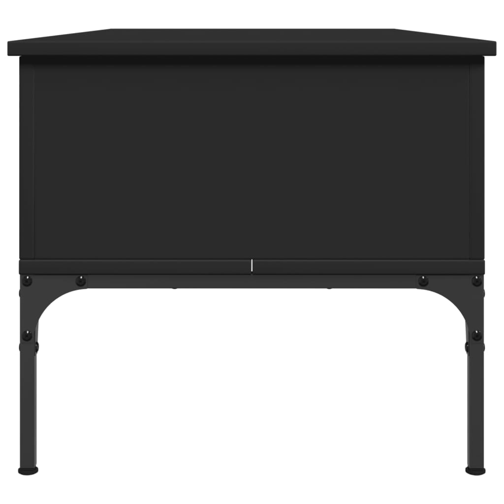 Coffee Table Black 100x50x45 cm Engineered Wood and Metal