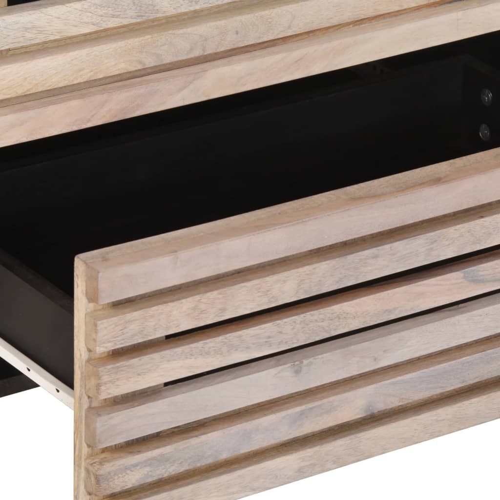 Sideboard White 60x34x75 cm Solid Wood Mango