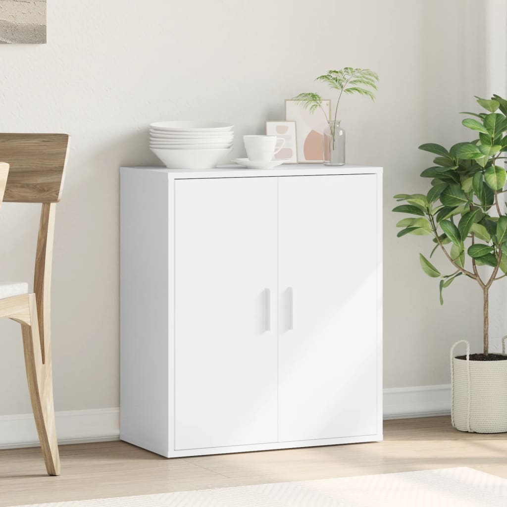 Sideboard White 79x38x80 cm Engineered Wood