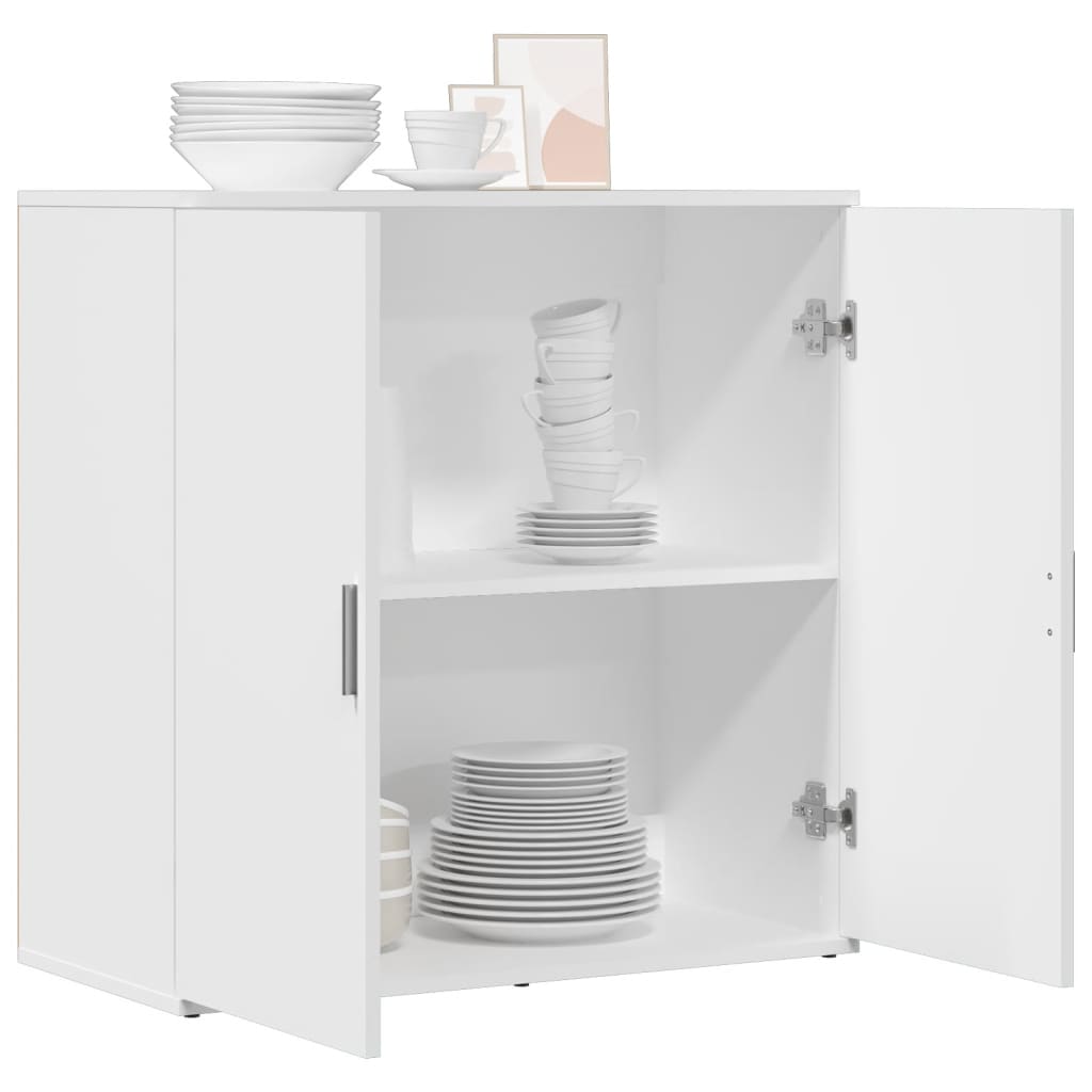 Sideboard White 79x38x80 cm Engineered Wood