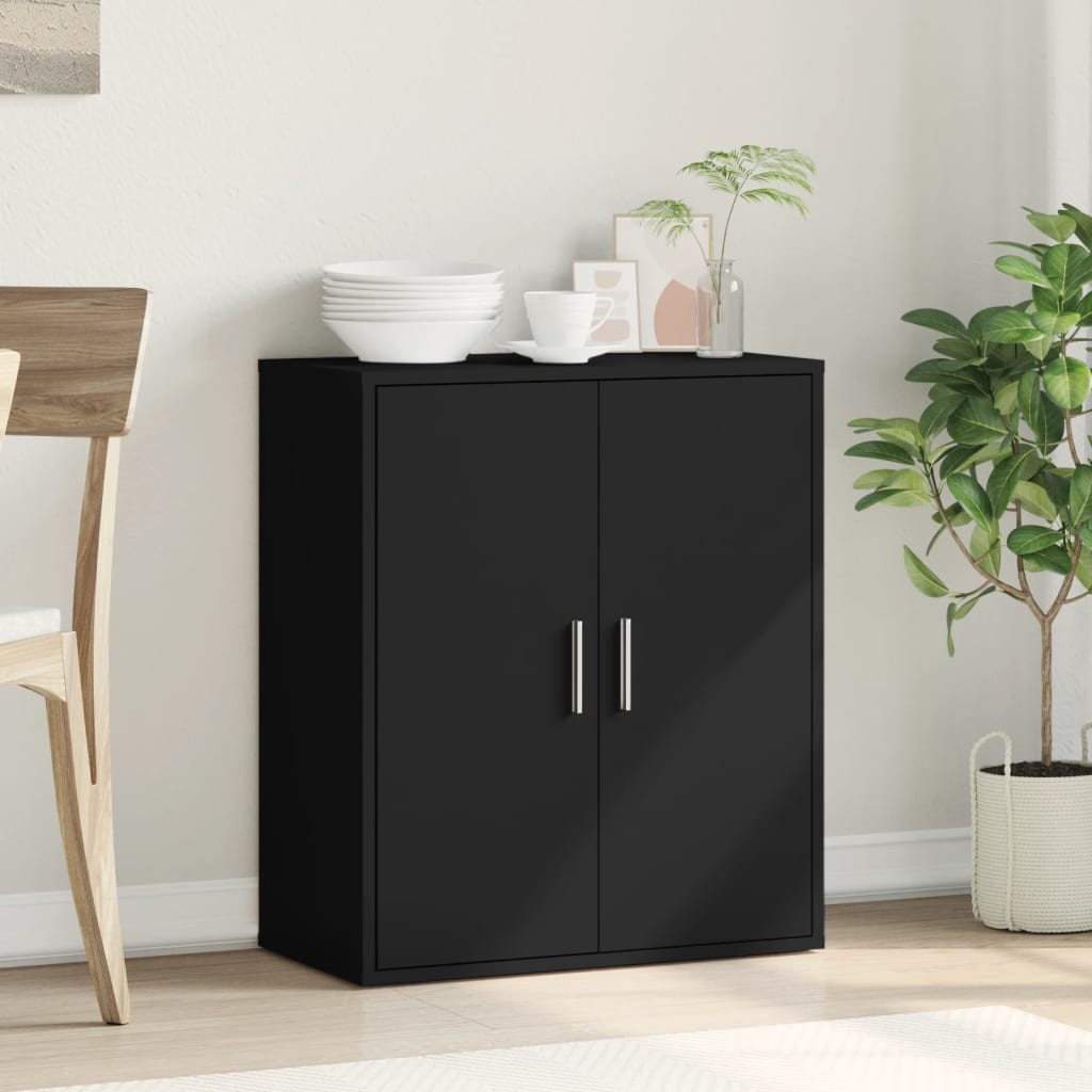 Sideboard Black 79x38x80 cm Engineered Wood