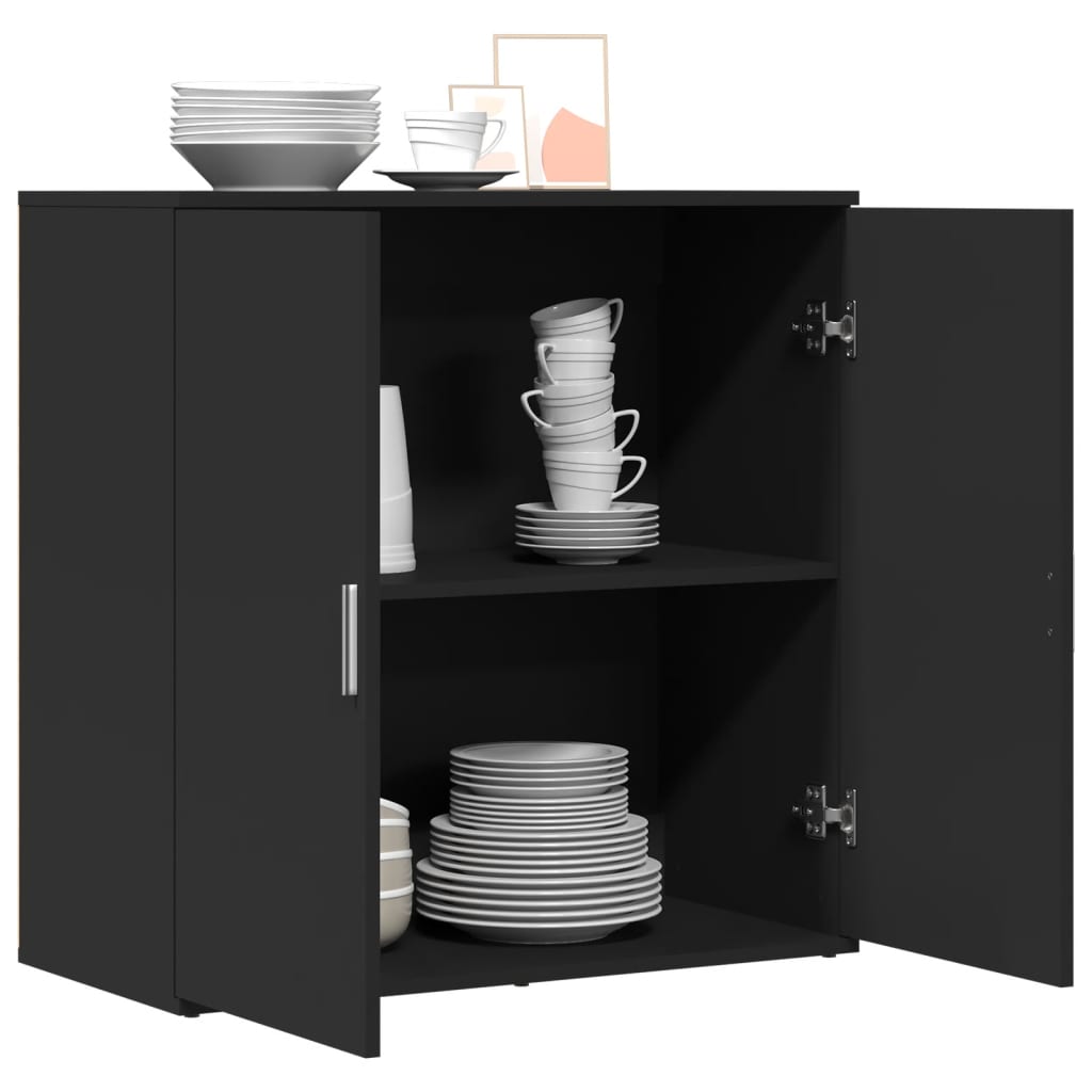 Sideboard Black 79x38x80 cm Engineered Wood