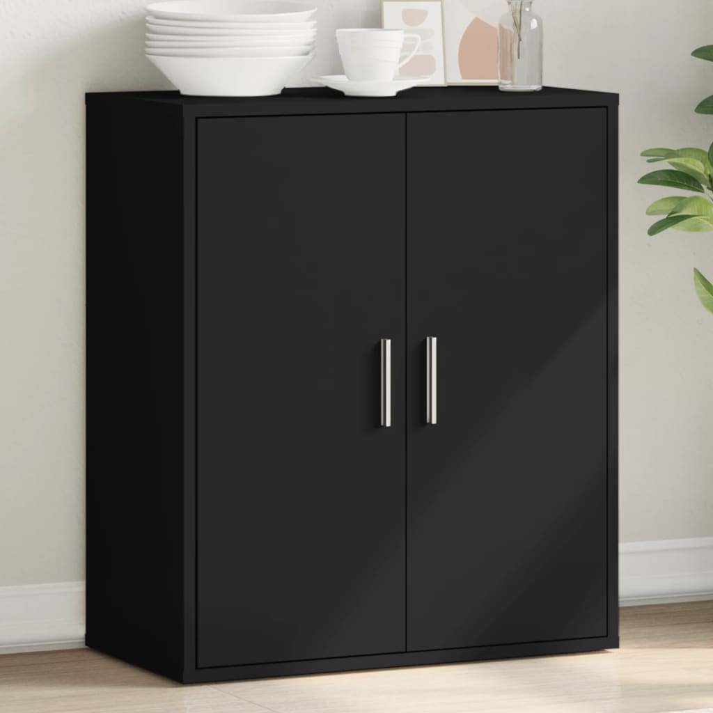 Sideboard Black 79x38x80 cm Engineered Wood