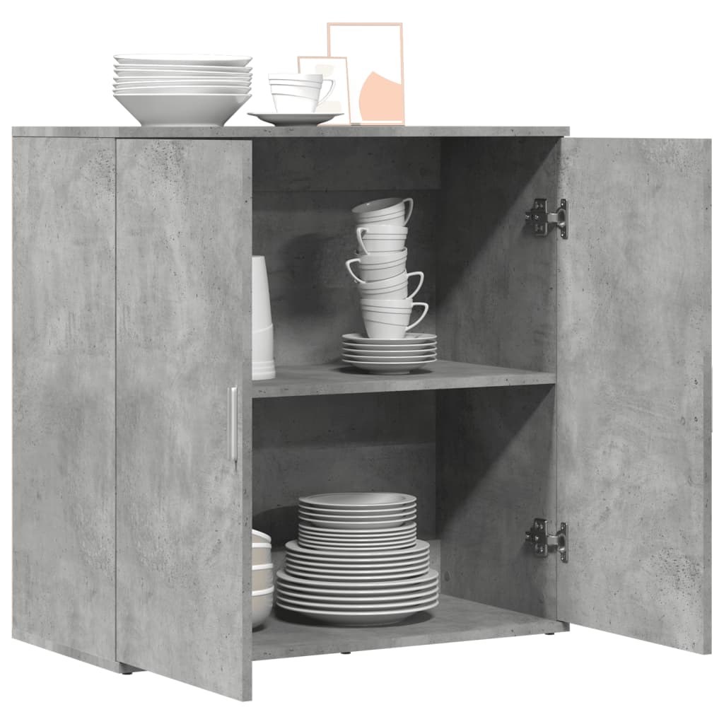 Sideboard Concrete Grey 79x38x80 cm Engineered Wood