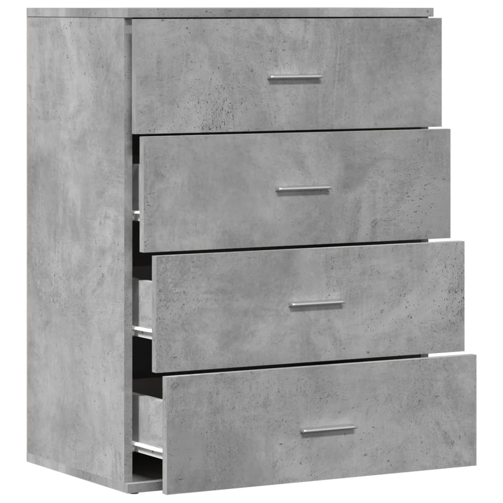 Sideboard Concrete Grey 60x39x80 cm Engineered Wood