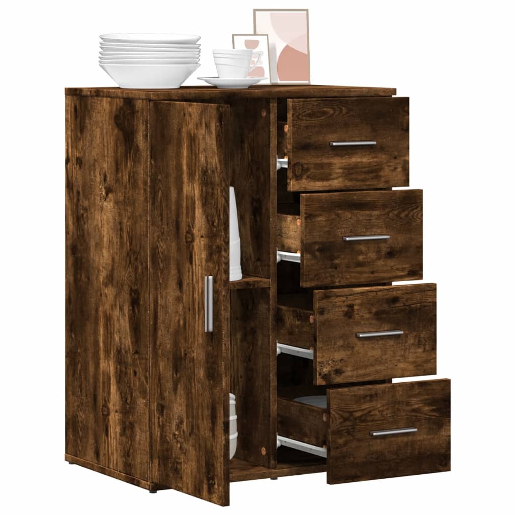 Sideboard Smoked Oak 59x39x80 cm Engineered Wood