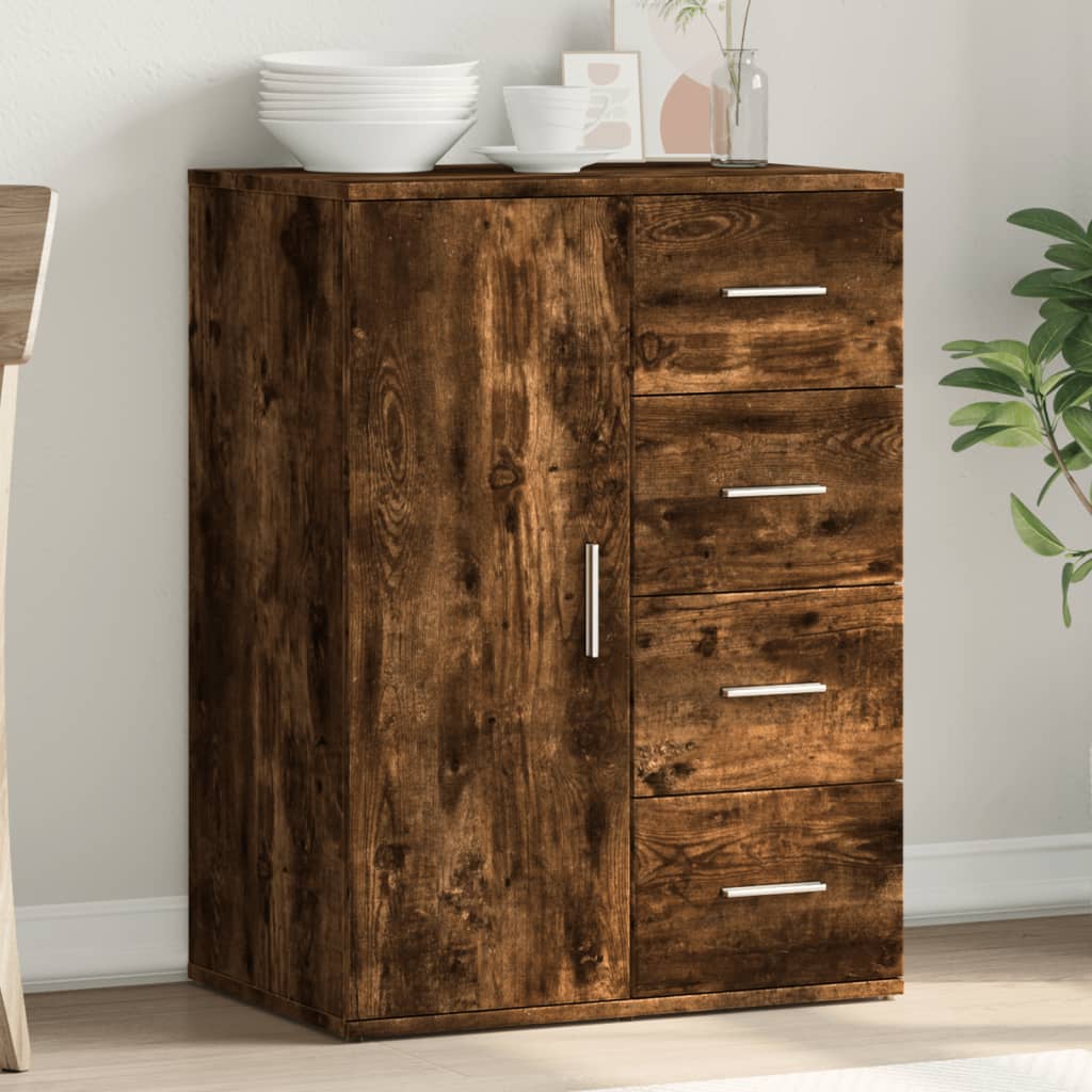 Sideboard Smoked Oak 59x39x80 cm Engineered Wood