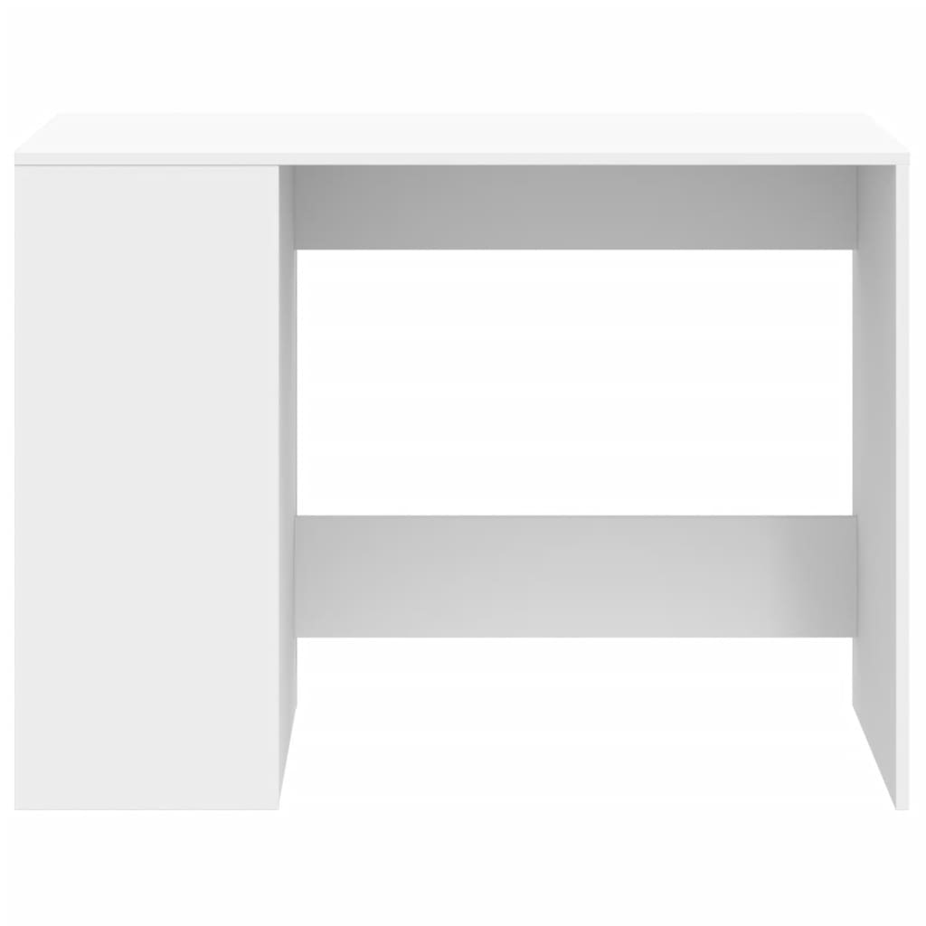Modern Wooden Home Office Computer Desk With Open Storage Compartments Wood