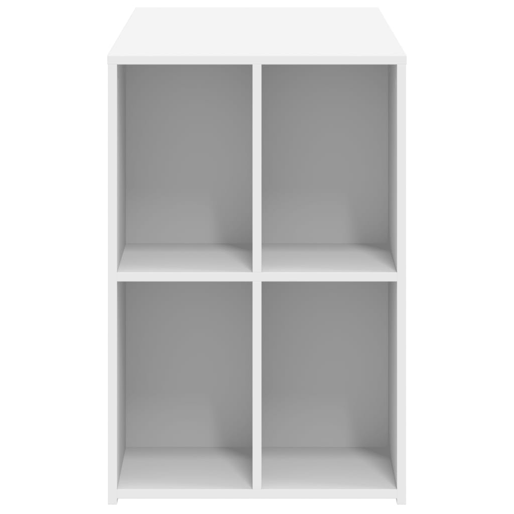 Modern Wooden Home Office Computer Desk With Open Storage Compartments Wood