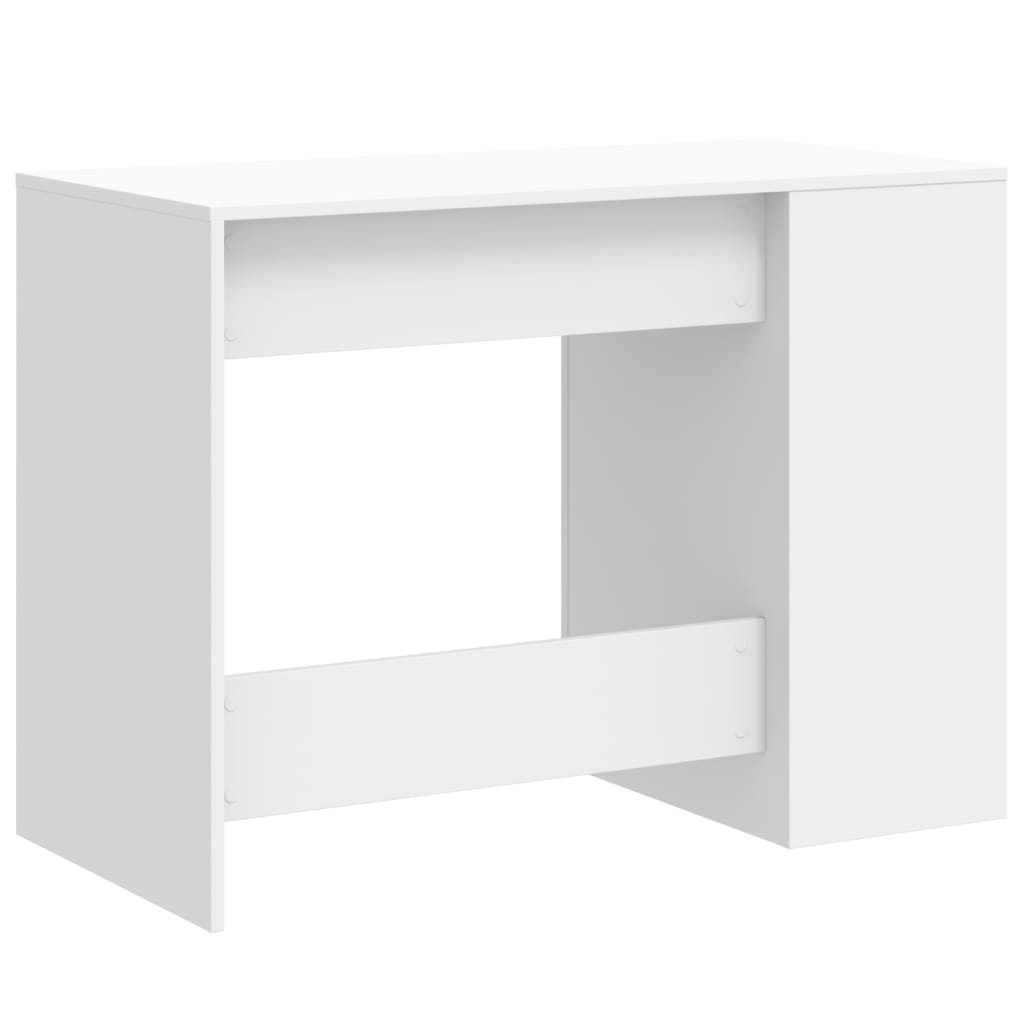 Modern Wooden Home Office Computer Desk With Open Storage Compartments Wood