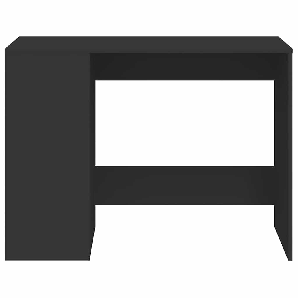 Modern Wooden Home Office Computer Desk With Open Storage Compartments Wood