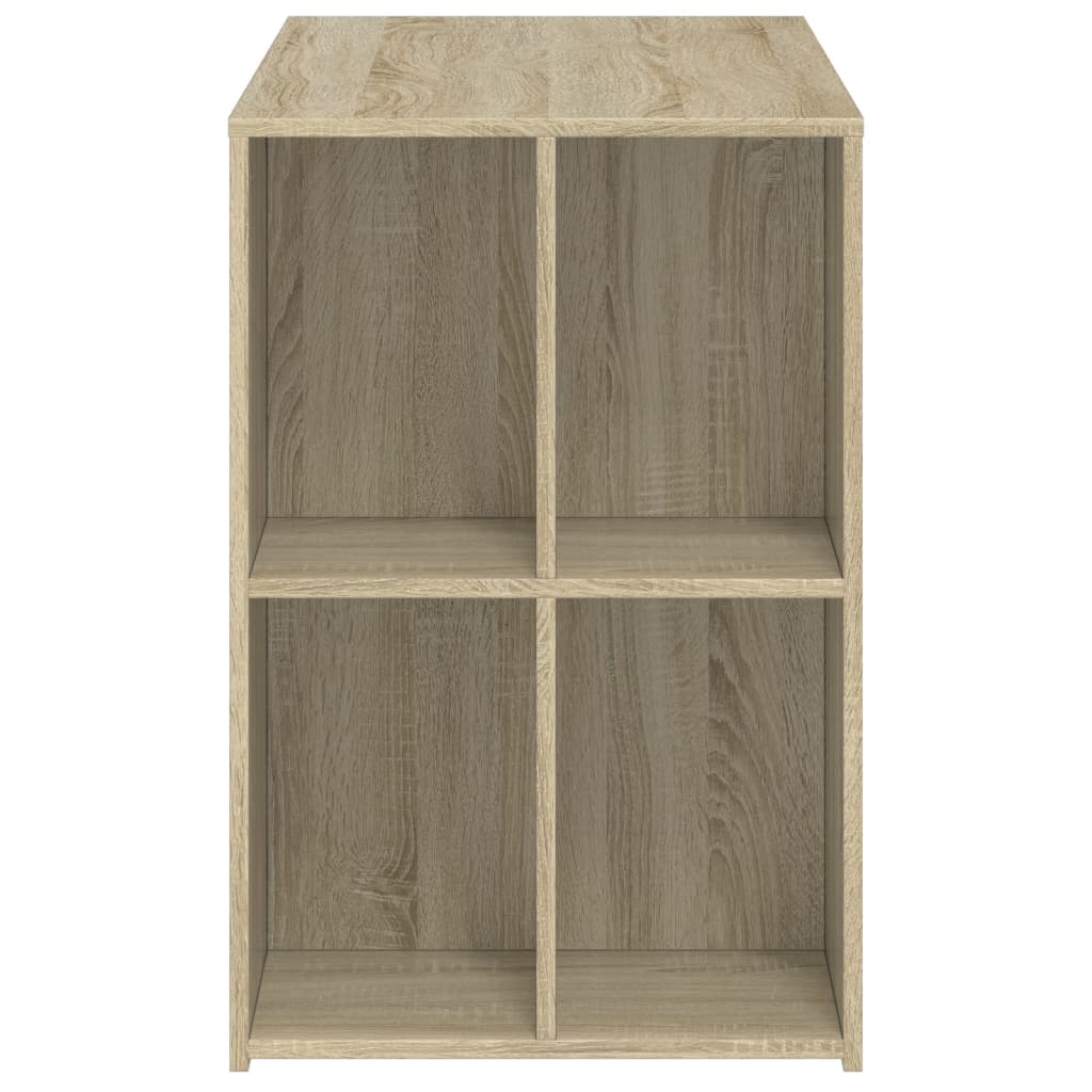 Modern Wooden Home Office Computer Desk With Open Storage Compartments Wood