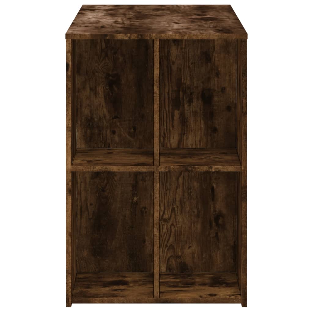 Modern Wooden Home Office Computer Desk With Open Storage Compartments Wood