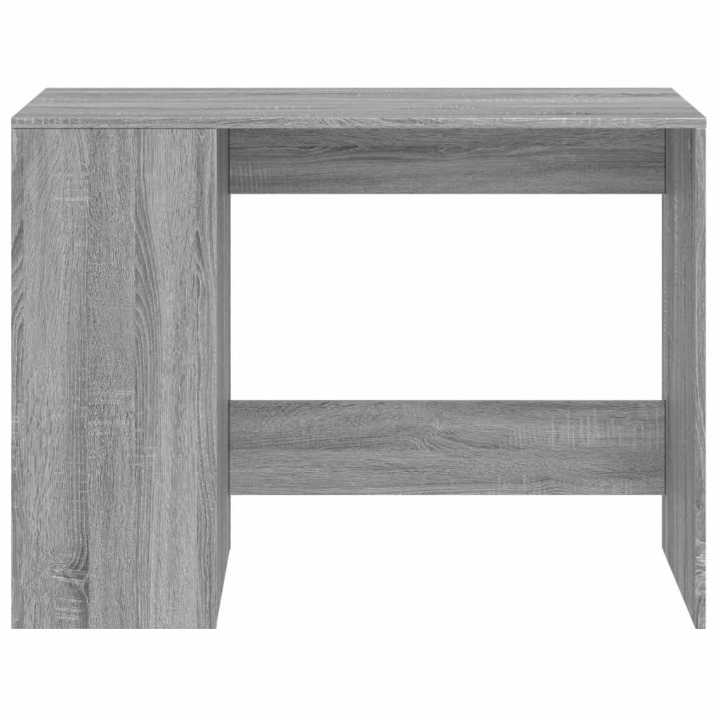 Modern Wooden Home Office Computer Desk With Open Storage Compartments Wood