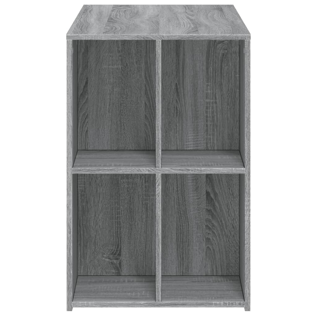 Modern Wooden Home Office Computer Desk With Open Storage Compartments Wood