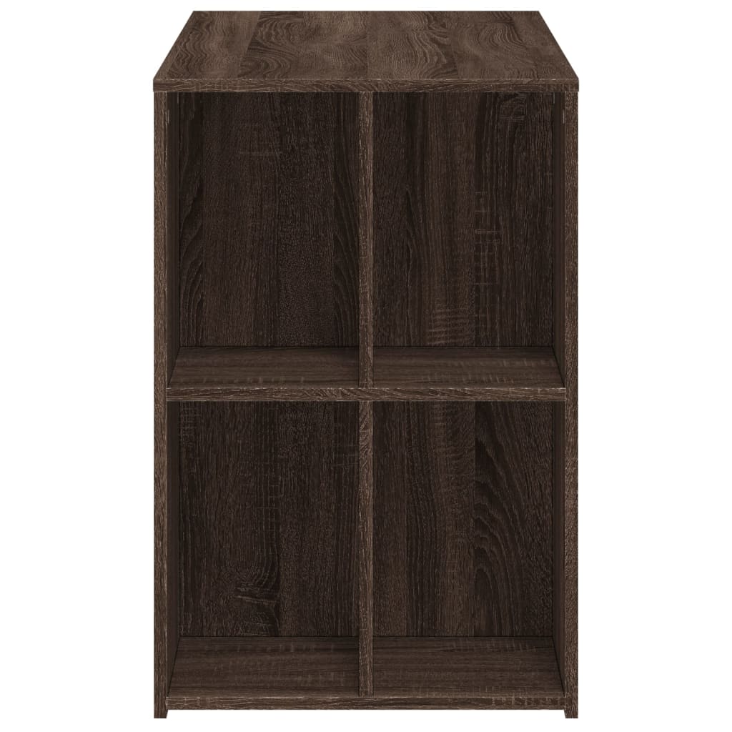 Modern Wooden Home Office Computer Desk With Open Storage Compartments Wood