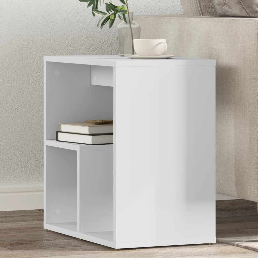 Side Table White 50x30x50 cm Engineered Wood