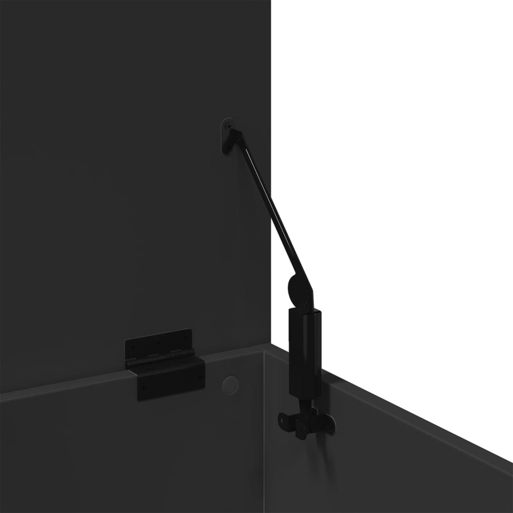 Storage Box Black 60x42x46 cm Engineered Wood